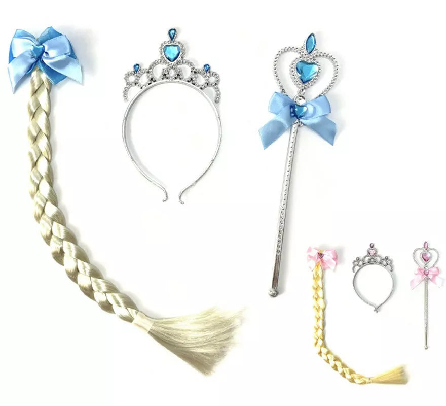 Translation missing: de.Kit Princesa Infantil 2 colores surtidos: Diadema, Varita y Trenza