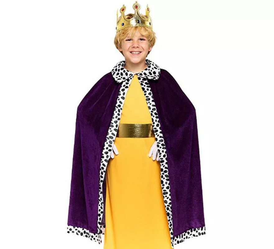 Translation missing: es.Kit Rey Mago morado Infantil: Capa y Corona