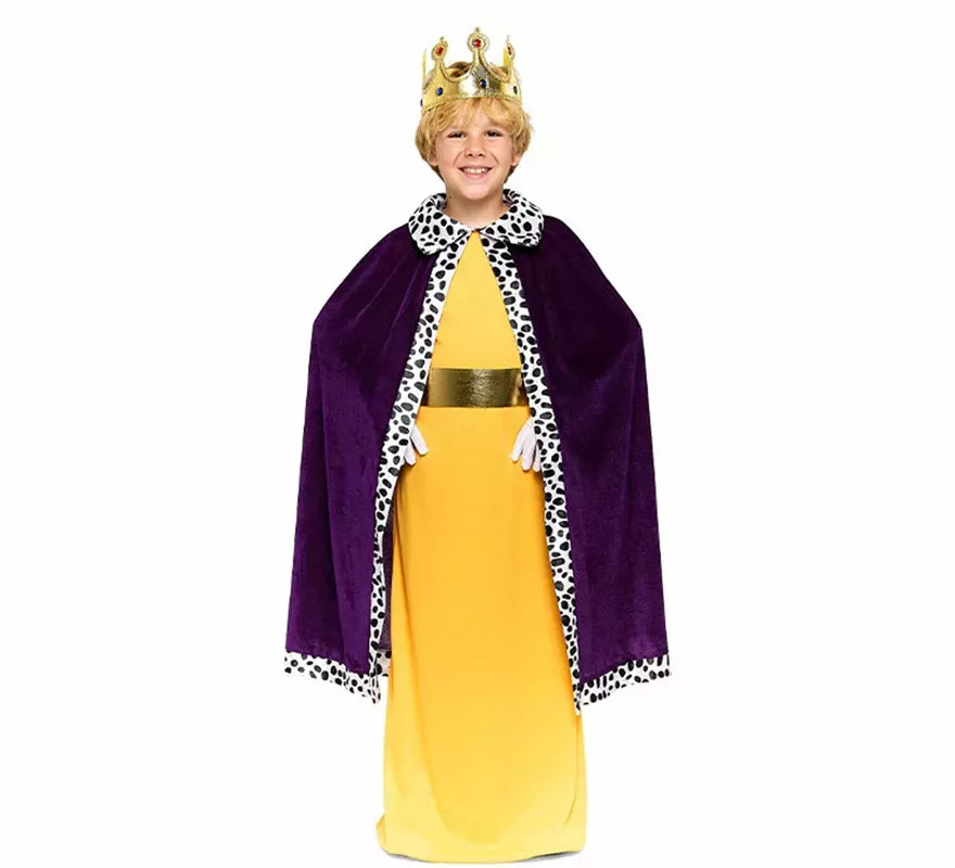 Translation missing: de.Kit Rey Mago morado Infantil: Capa y Corona