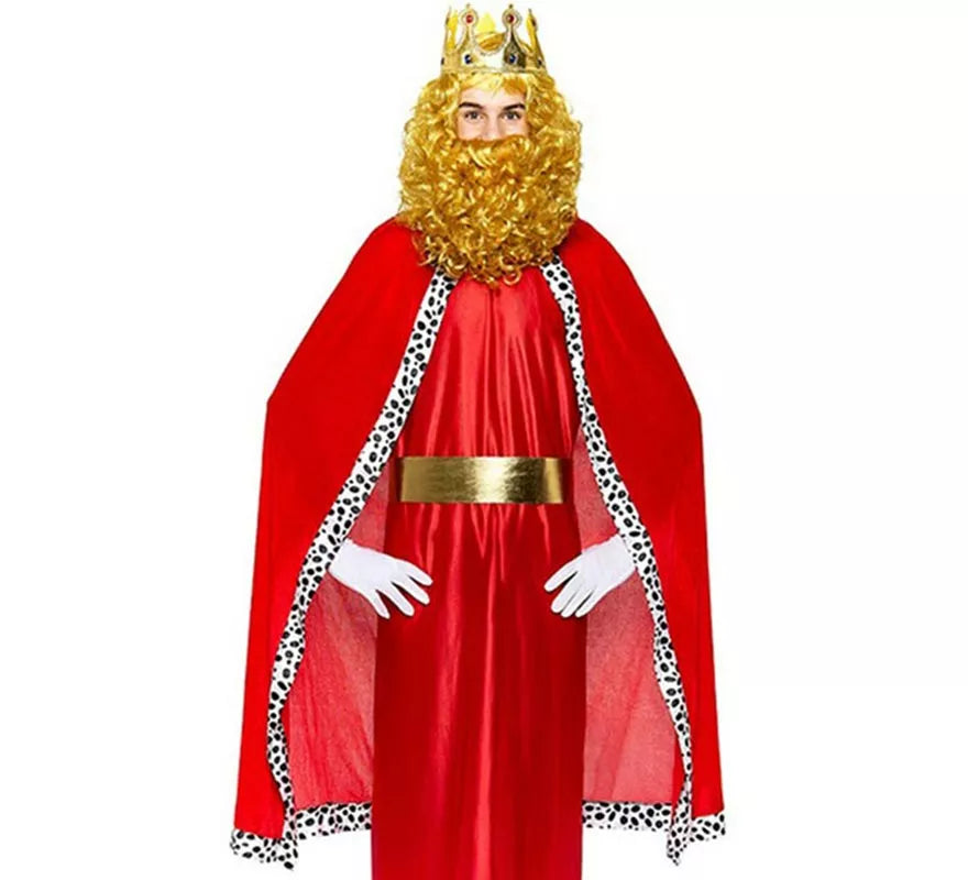 Translation missing: de.Kit Rey Mago rojo adulto: Capa y Corona