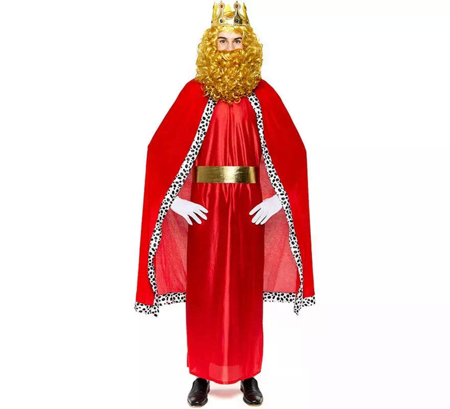 Translation missing: de.Kit Rey Mago rojo adulto: Capa y Corona