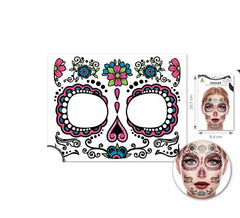 Pinkes Catrina-Gesichtstattoo-Set