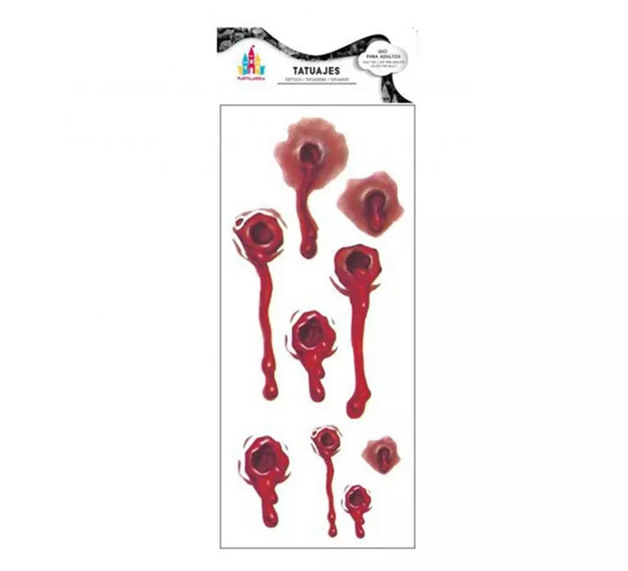 Translation missing: de.Kit Tatuajes Disparos de Balas con sangre