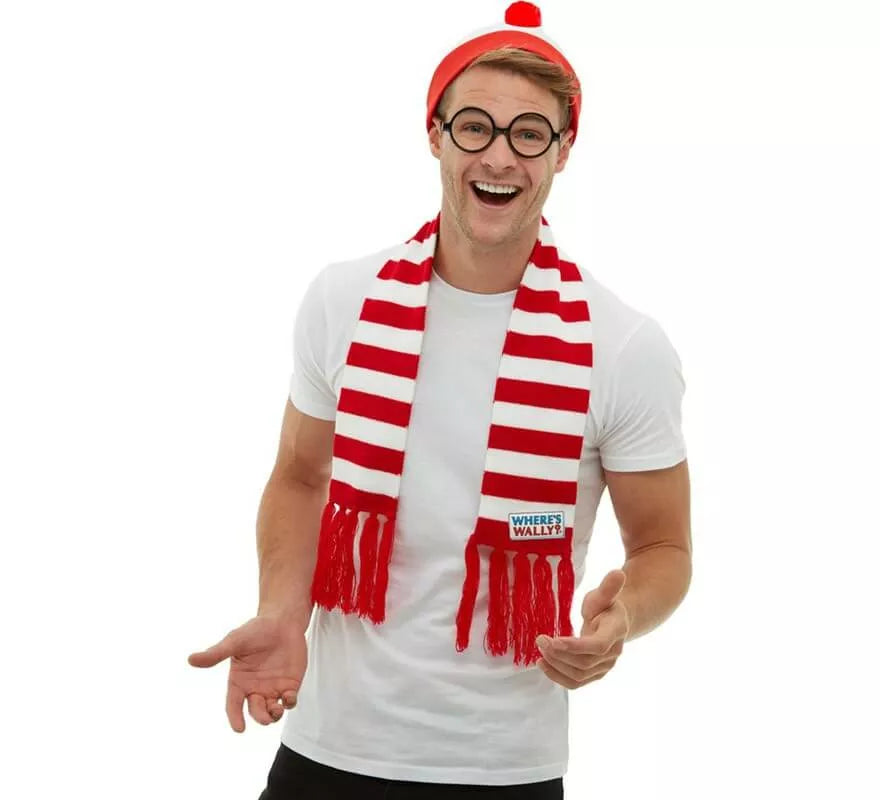 Translation missing: de.Kit de ¿Dónde está Wally?: Gorro, Bufanda de punto y Gafas