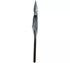 Indianer- oder Eskimospeer aus Kunststoff mit Haaren, 43 cm