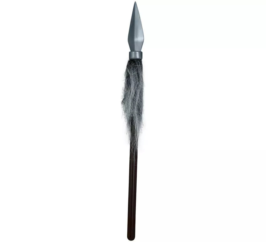 Lanza de Indio o Esquimal de plástico con pelo de 43 cm