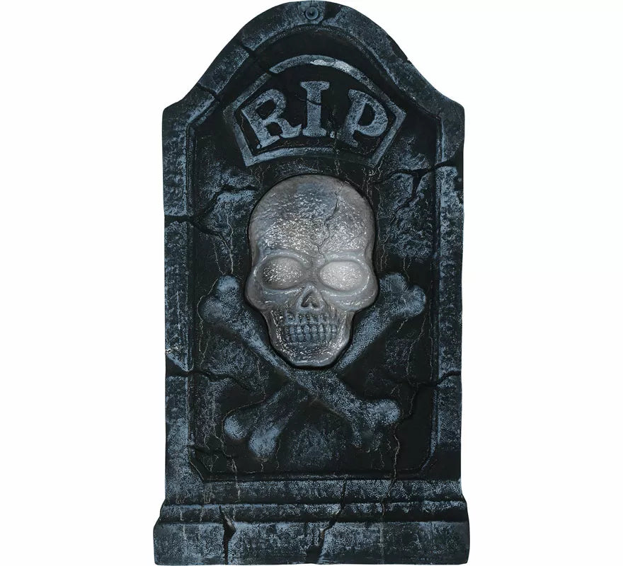 Translation missing: de.Lápida Calavera Pirata con Luz y Sonido de 90x50 cm