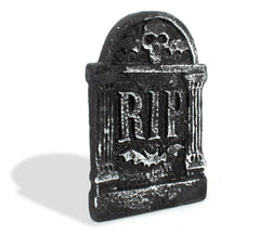 Totenkopf-Grabstein aus RIP-Schaumstoff, 17 x 28 cm