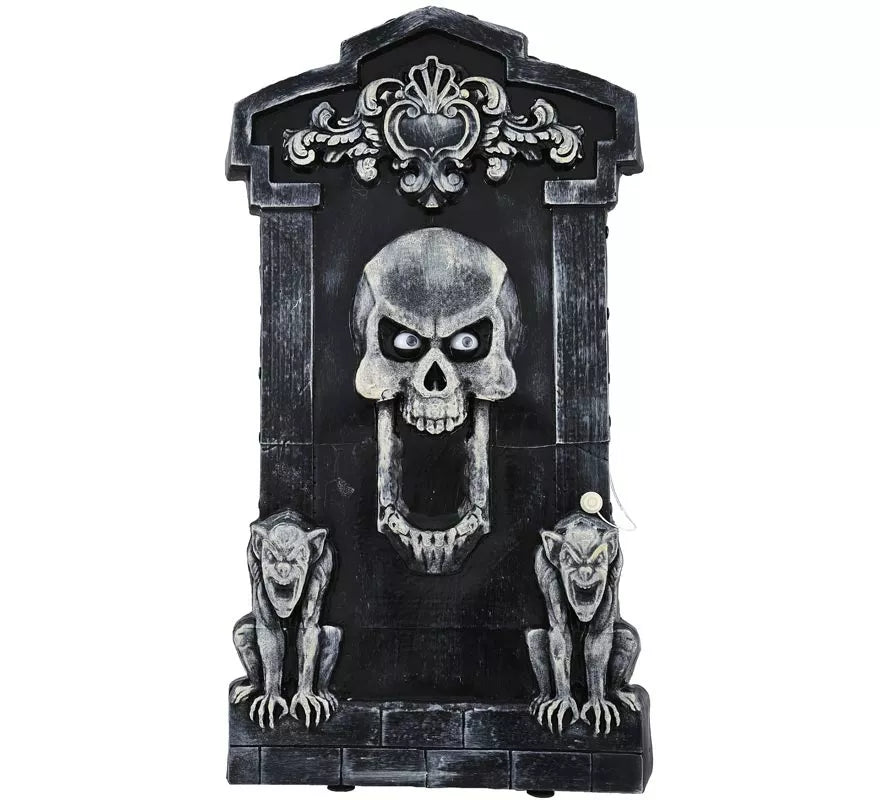 Lápida Cementerio Gárgola con Luz y Sonido 91.5x50 cm