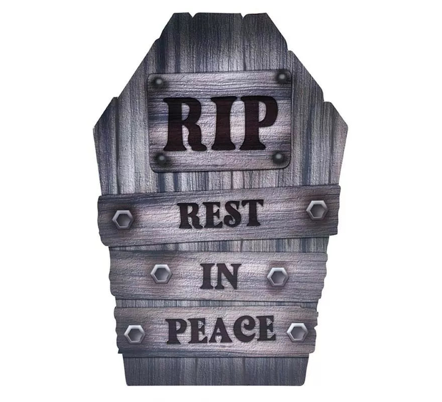 Translation missing: de."Lápida Cementerio plástico 'Rest in Peace"" de 56 cm"