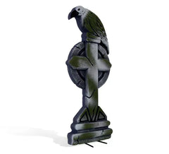 Grabstein mit Krähe und Kreuz 22x54 cm