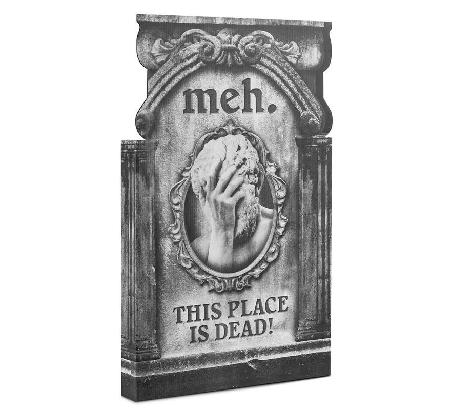Translation missing: de.Lápida de Cartón This place is dead de 35x56 cm