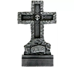 Friedhofsgrabstein Kreuz und RIP 38x3x61 cm