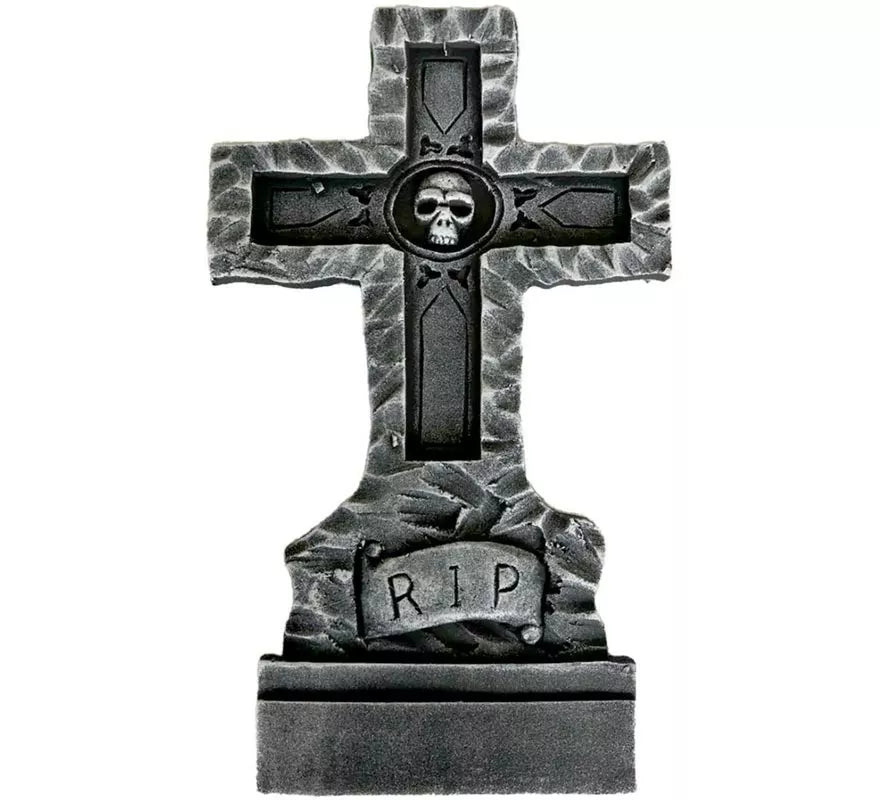 Translation missing: de.Lápida de Cementerio Cruz y RIP de 38x3x61 cm