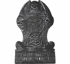 Dunkler Grabstein mit den Maßen 58x34 cm