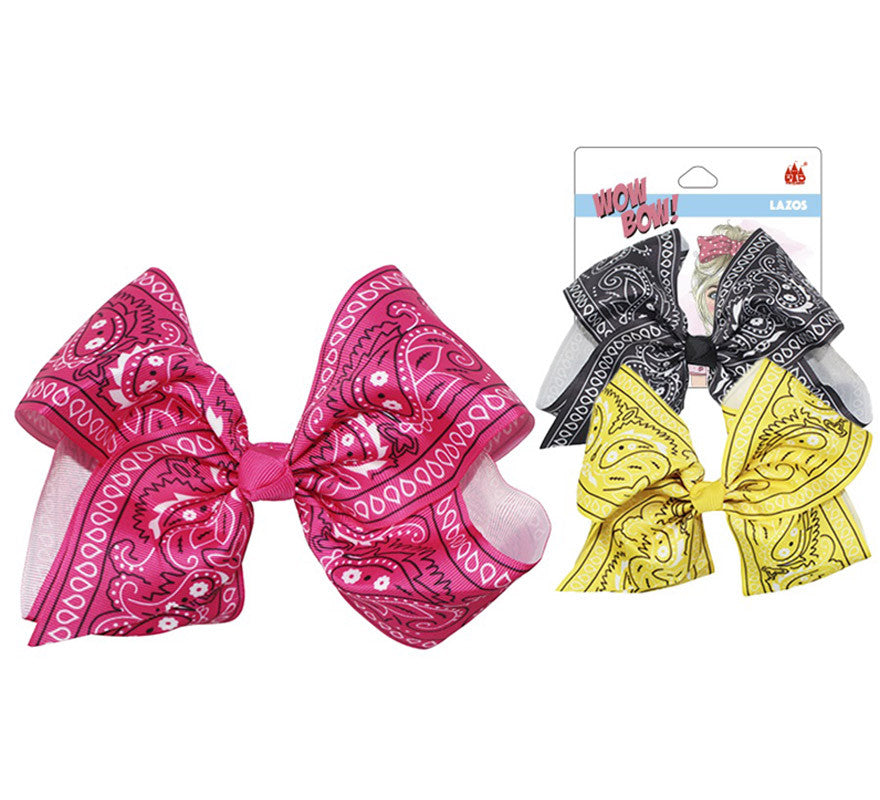 Translation missing: de.Lazos estampado Paisley de 16 cm en colores surtidos