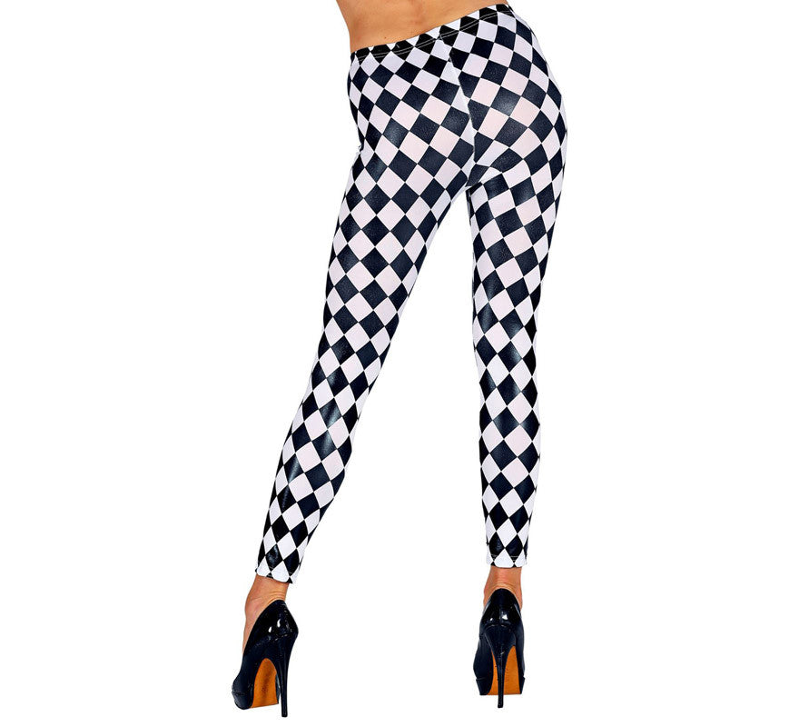 Translation missing: de.Leggings a Rombos Blancos y Negros para mujer