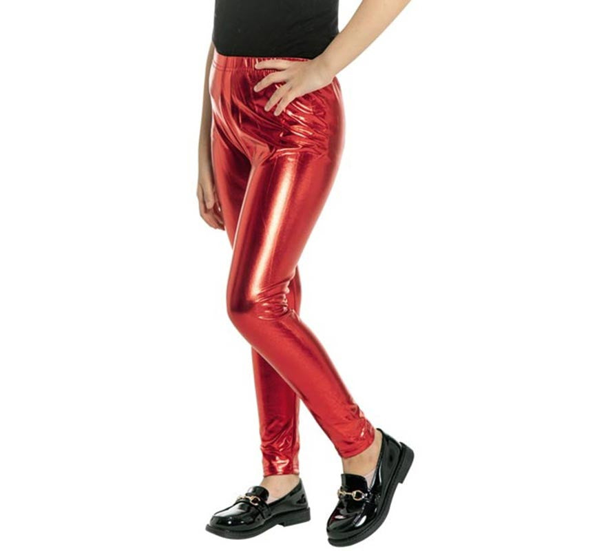Translation missing: de.Leggings Rojo Brillante para niña