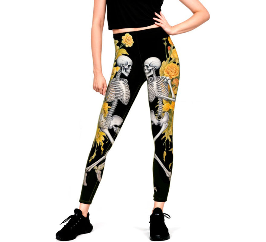 Translation missing: de.Leggins de Esqueletos con Flores para mujer
