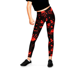Blutige Fußabdruck-Leggings für Mädchen