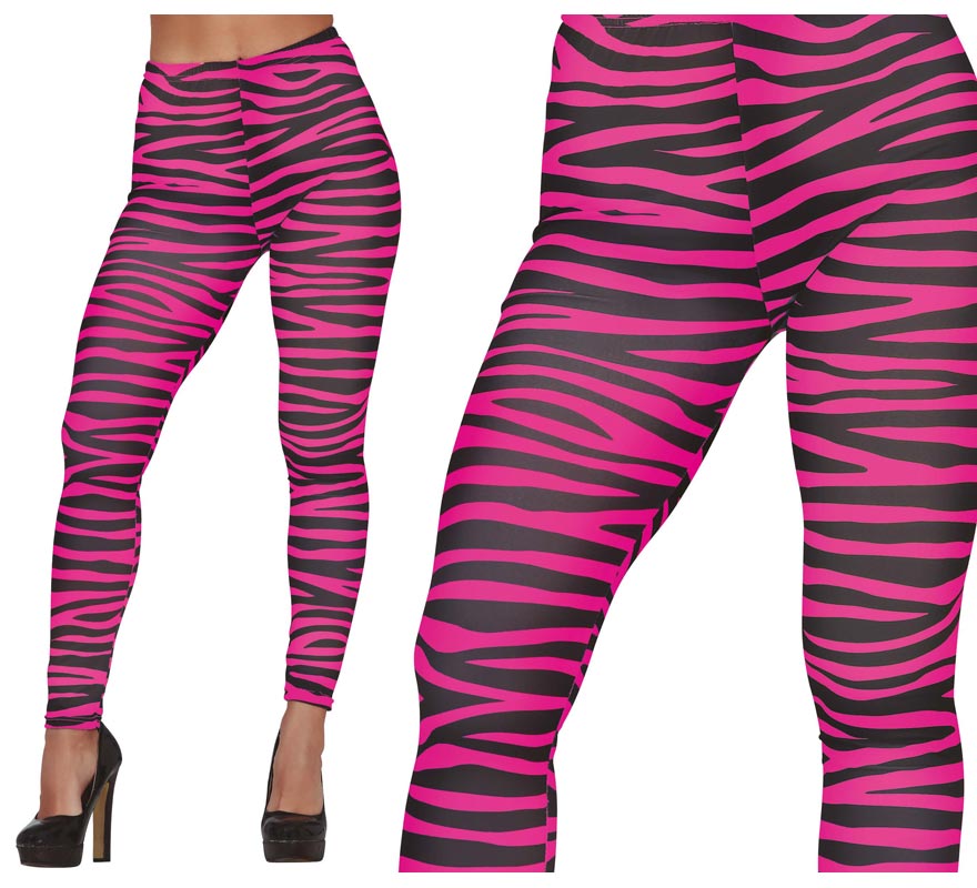 Translation missing: de.Leggins estampado de Cebra fucsia para mujer