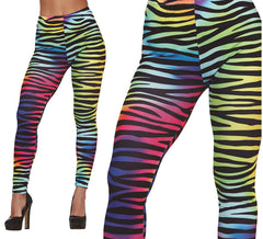 Mehrfarbige Leggings mit Tigerprint für Damen