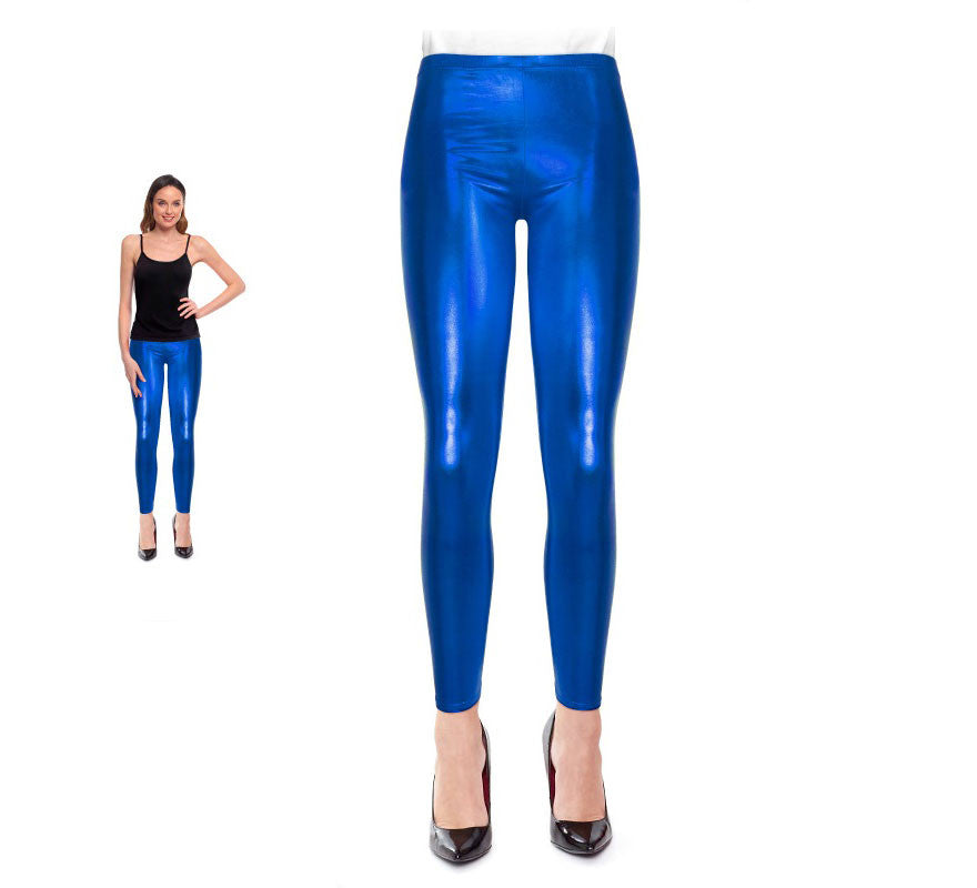 Leggins Metalizado azul oscuro para mujer