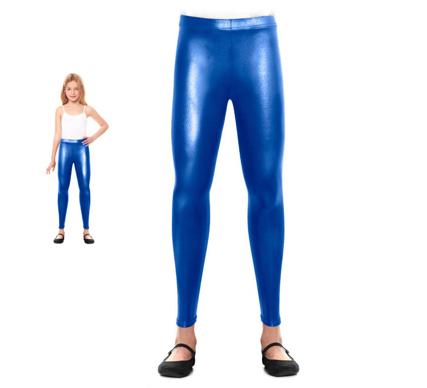 Translation missing: de.Leggins Metalizado azul oscuro para niña