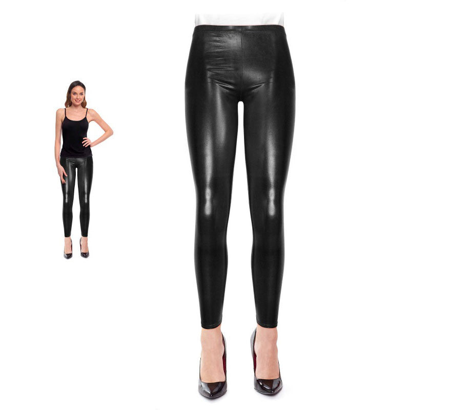 Translation missing: de.Leggins Metalizado negro para mujer