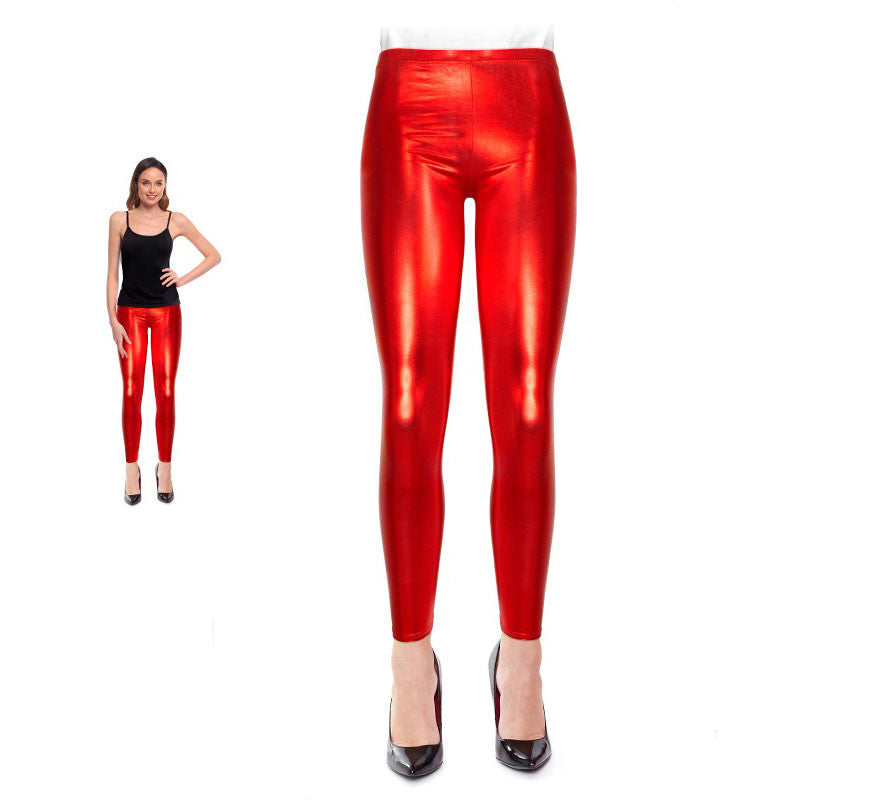 Translation missing: de.Leggins Metalizado rojo para mujer
