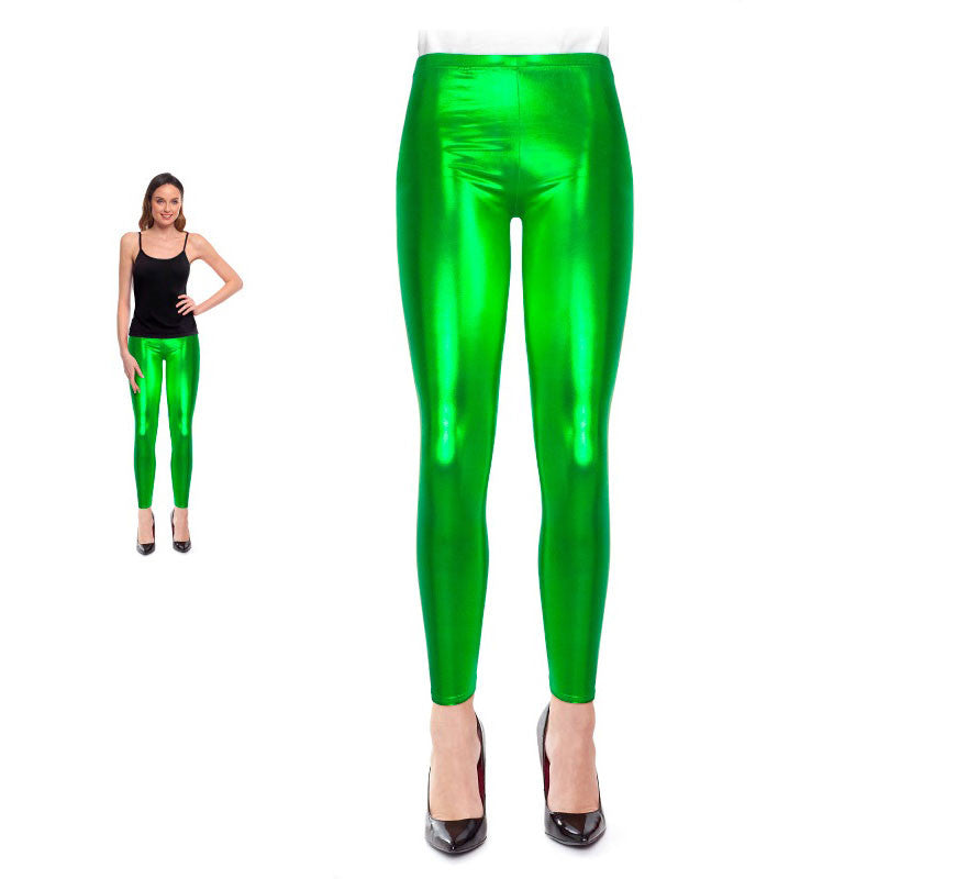 Translation missing: de.Leggins Metalizado verde para mujer