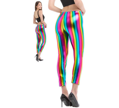 Leggins metalizados Arcoíris para mujer