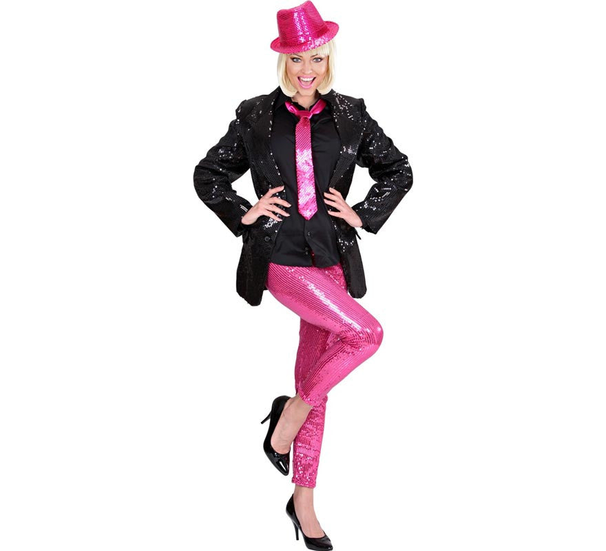 Translation missing: de.Leggins rosa con lentejuelas para mujer