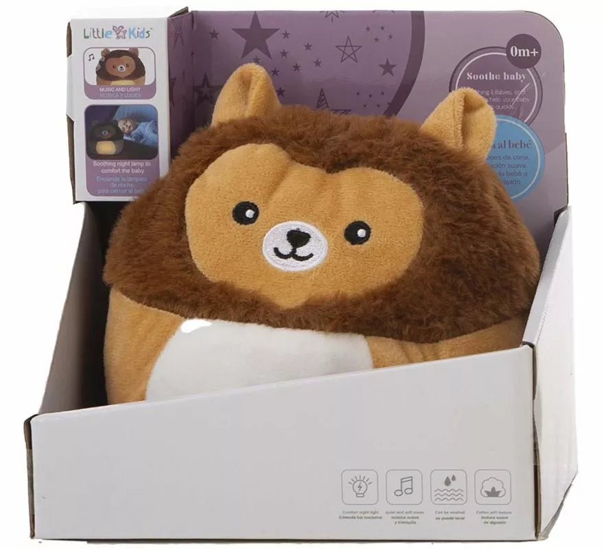 Translation missing: de.León de Peluche Relajante con Luz y Sonido de 24 cm