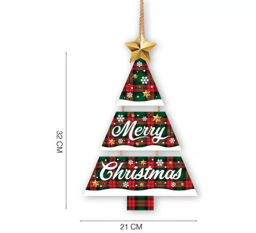 Translation missing: de.Letrero Árbol Merry Christmas de 32x21 cm