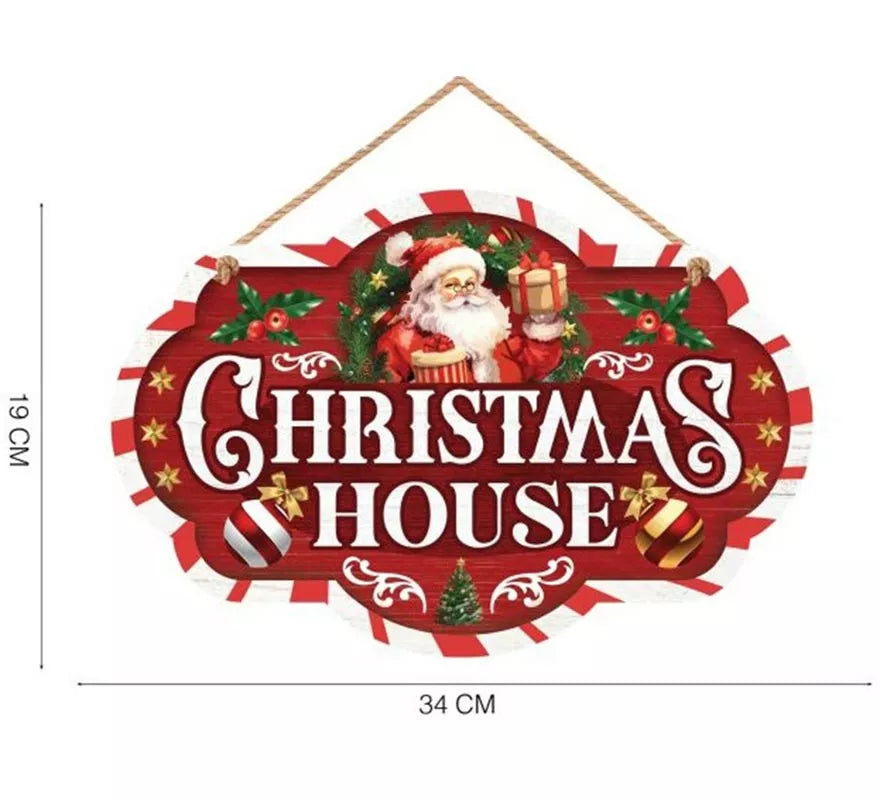 Translation missing: de.Letrero Christmas House rojo de 30x20 cm
