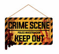 Letrero Crime Scene de madera de 30X20 cm