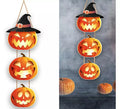 Letrero de Madera 3 Calabazas Bruja 64 cm