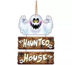 Haunted House Holzschild 32x21 cm