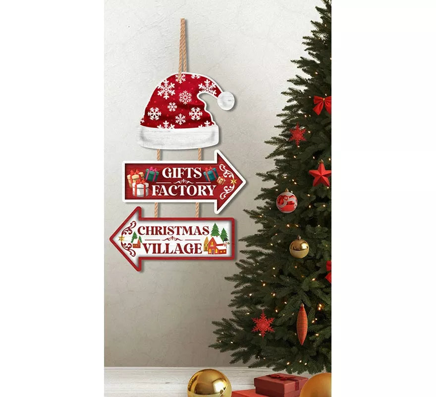 Translation missing: de.Letrero Gifts Factory y Christmas Village de 36x24 cm