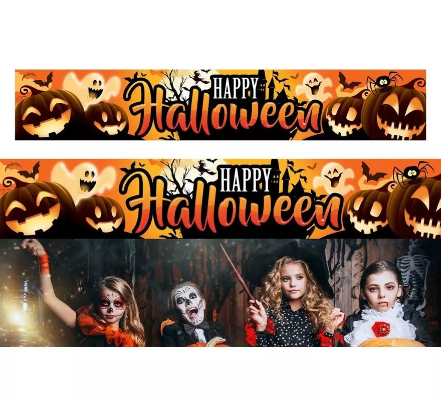 Translation missing: de.Letrero Happy Halloween de tela de 290x50 cm