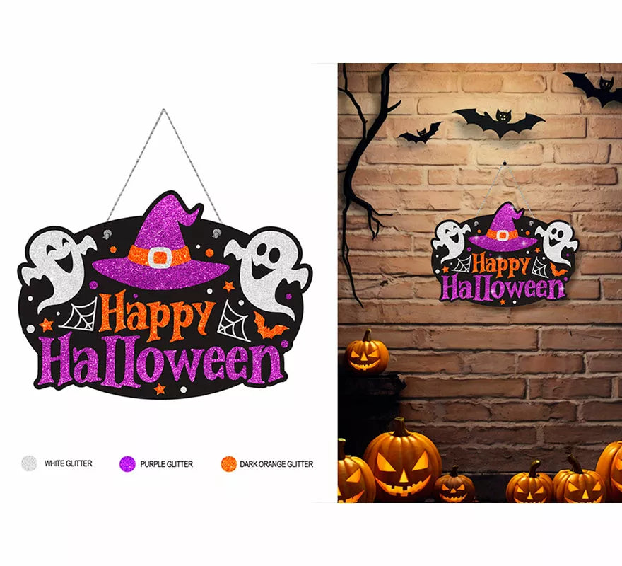 Translation missing: de.Letrero Happy Halloween Fantasmas de 37x27 cm