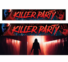 Stoffschild „Killer Party“, 290 x 50 cm