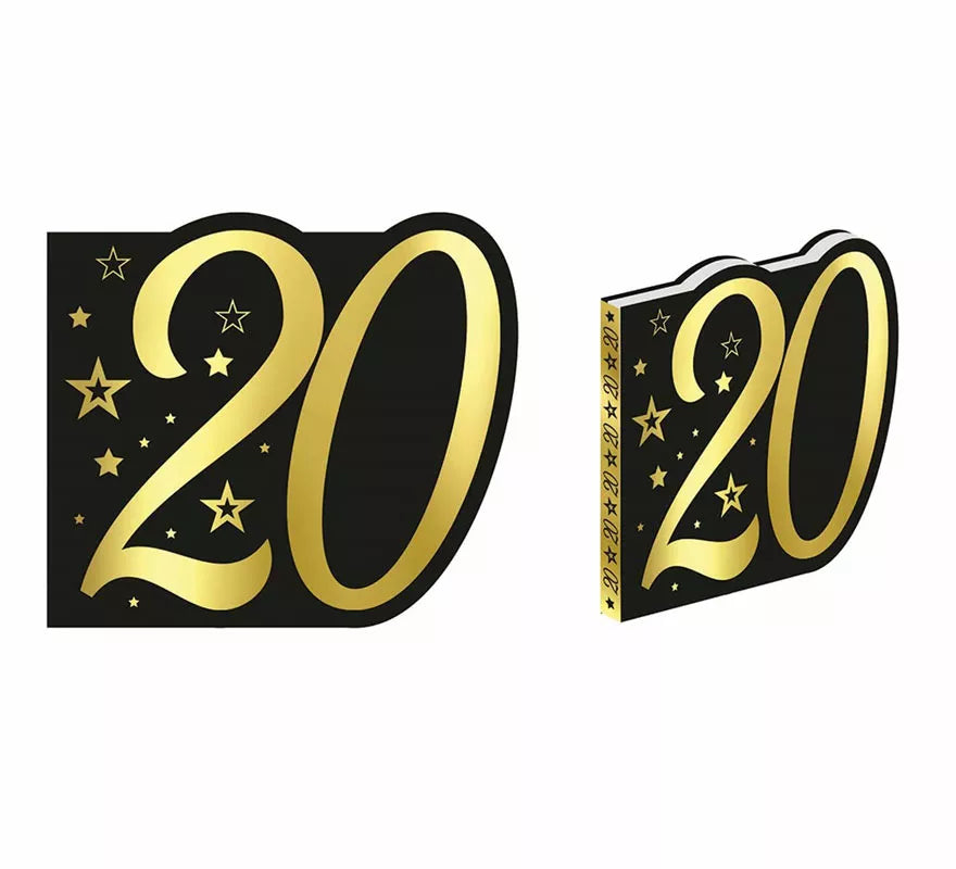 Translation missing: de.Libro Dorado y Negro 20 Años Cumpleaños y Aniversarios de 26 Páginas