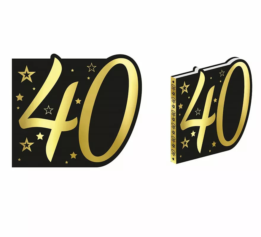 Translation missing: de.Libro Dorado y Negro 40 Años Cumpleaños y Aniversarios de 26 Páginas