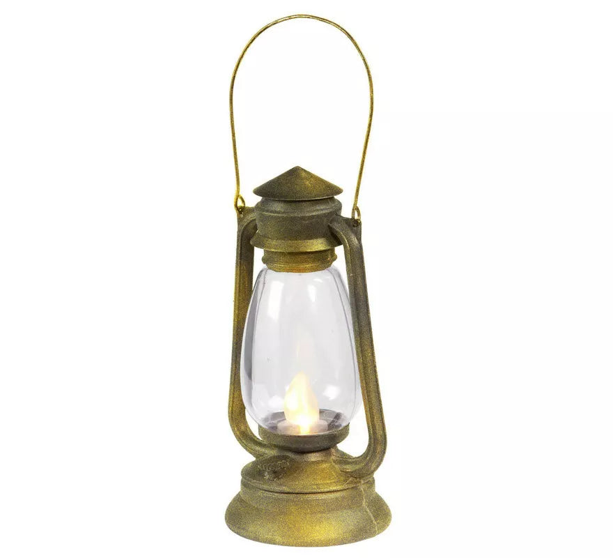 Linterna de Antaño con Luz de Led Parpadeante