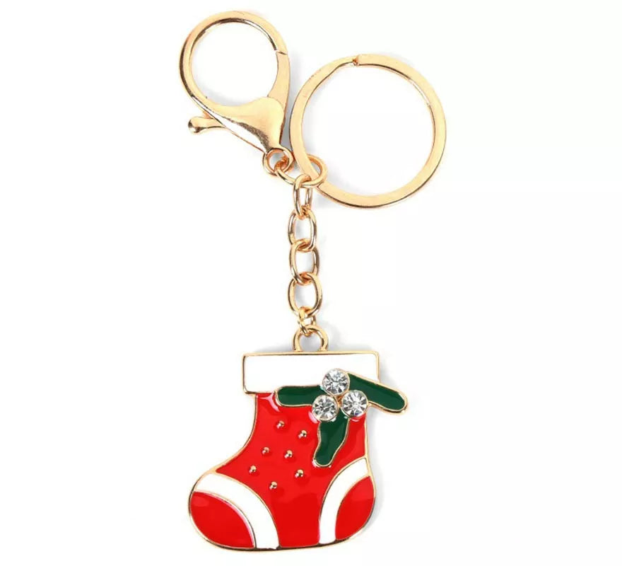 Translation missing: de.Llavero de Calcetín Navideño rojo de 3,5x4 cm
