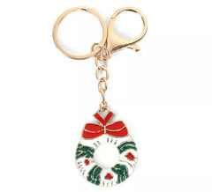 3,5 x 4 cm großer Weihnachtskranz-Schlüsselanhänger
