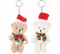 Llavero de Oso Peluche Navideño surtidos de 10 cm