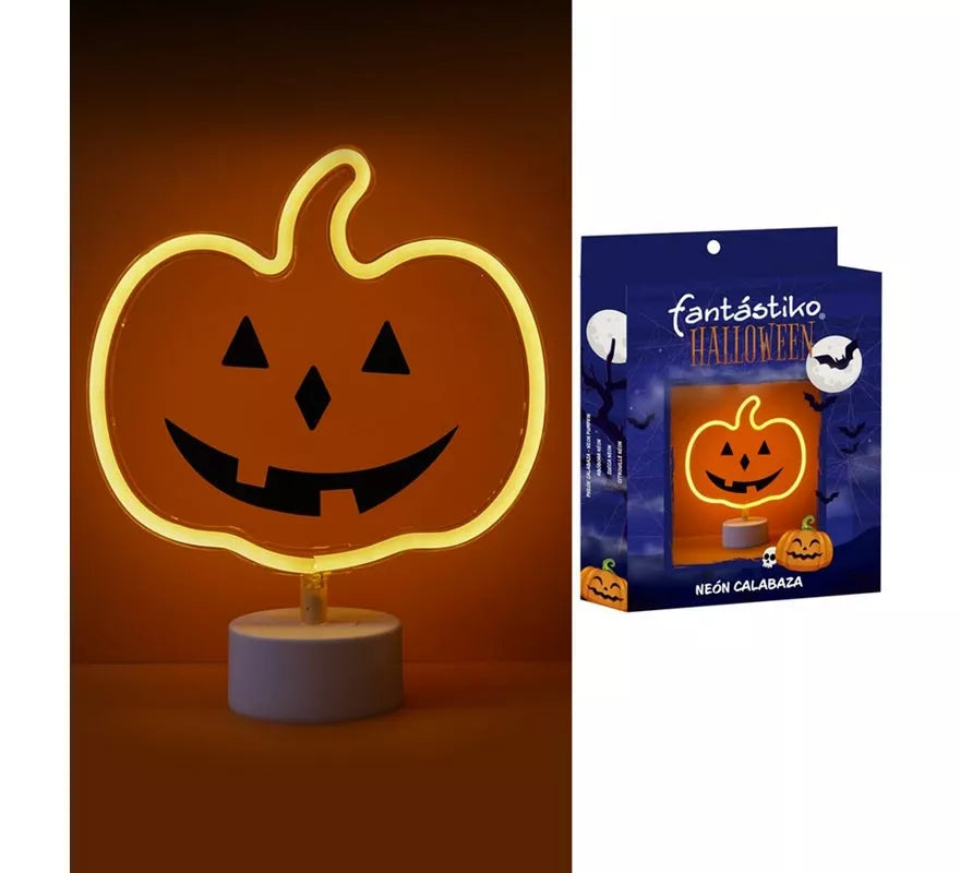 Translation missing: de.Luz neón de Calabaza con Soporte de 23x9x27 cm